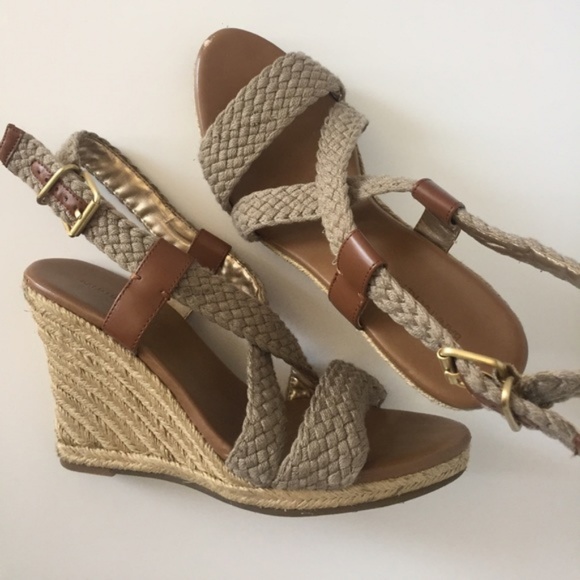 Banana Republic Shoes - Platform Heeled Wedge Sandals 6 Almost New!